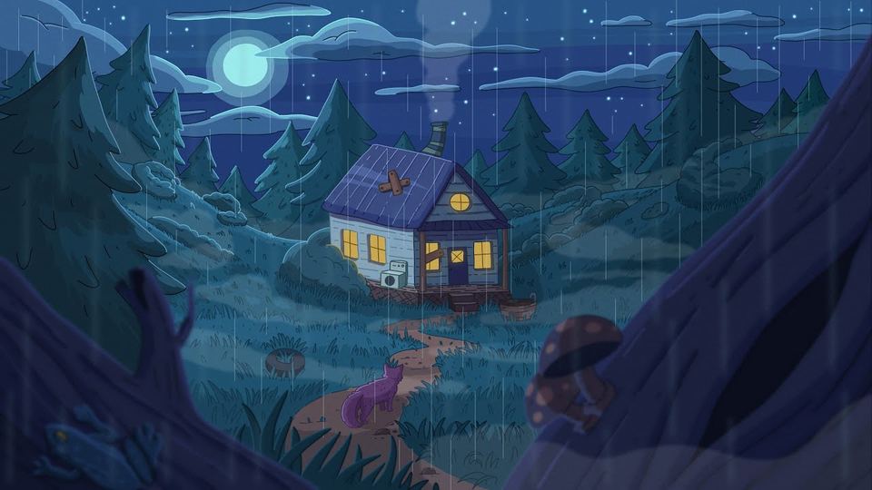 House in the Woods album artwork by Purrple Cat